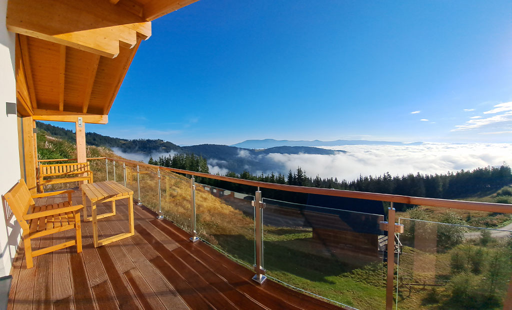 Panoramoblick auf die Berge