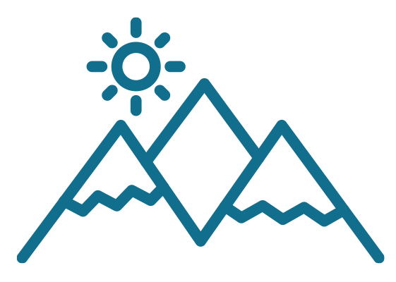 Icon Berge mit Sonne